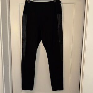 Lysse Black Pants with Mesh Detail
